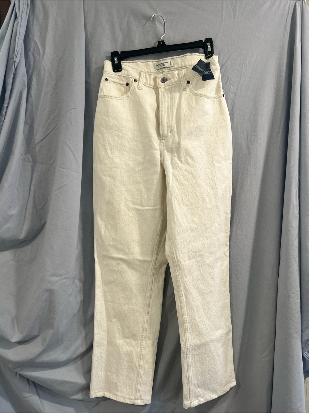 Abercrombie & Fitch Women's Wide Leg Jeans — Off-White